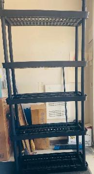 Shelving Unit, 5 adjustable shelves,