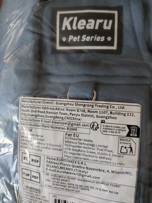 NIB Sea Blue Snuggy