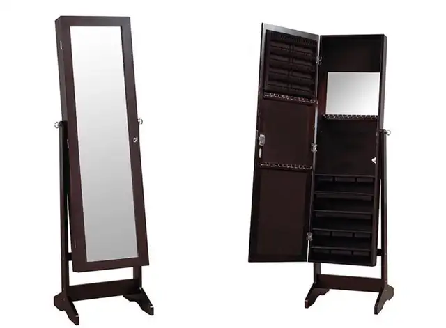 LIQUIDATION SALE FOR FULL LENGTH WOODEN MIRROR JEWELRY CABINET.