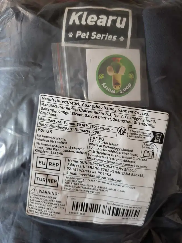 NIB Navy Snuggy