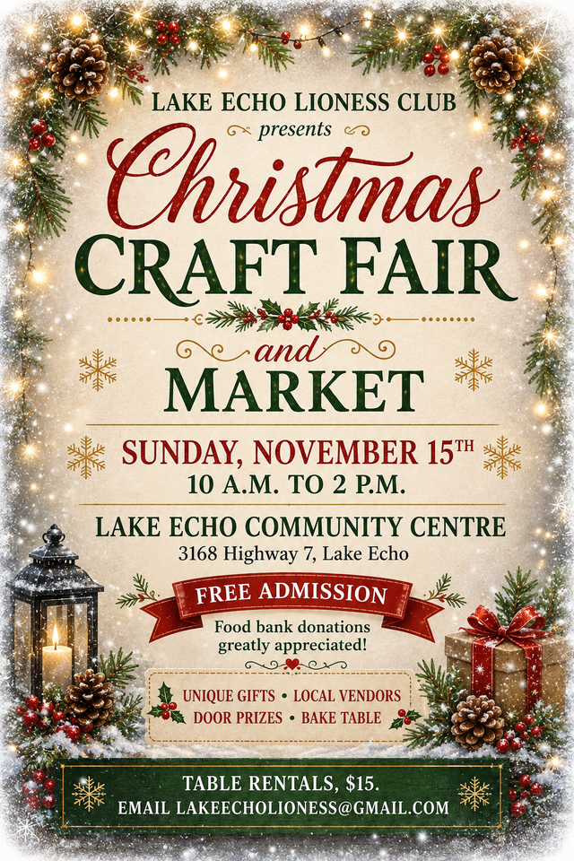 Christmas Craft Fair & Market - Nov. 15th