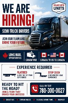 Hiring Semi Truck driver