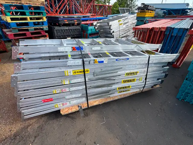 Used 6’ tall aluminum  ladders - Featherlite and Werner