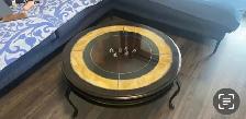 Beautiful Wood & Glass Floral Design Tables – Sold Individually - Photo 2
