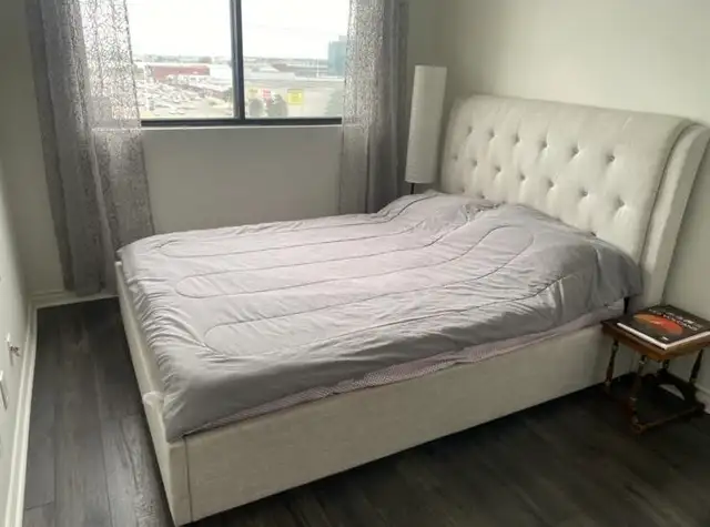 Queen Bed Frame – Beige