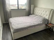 Queen Bed Frame – Beige