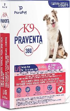 Parapet K9 Praventa 360 for Large Dogs, 6 Tubes