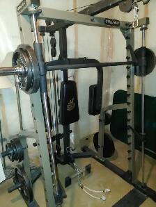 Nautilus Smith Machine with Dumbell set