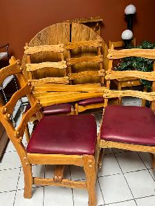 table ronde avec rallonge 4 chaises Arvida