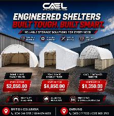 New CAEL Single / Double Truss Shelters / Container Shelters