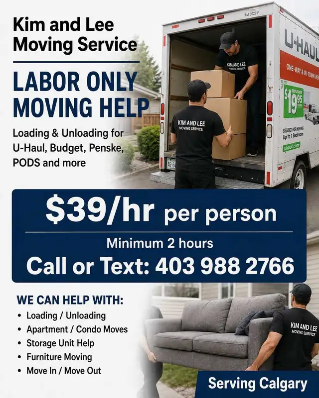 $39/Hour Per Mover | Loading & Unloadi