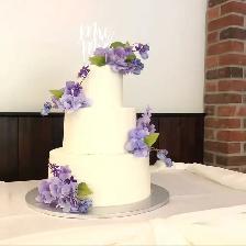 Purple Flowers cakes, wedding cakes
