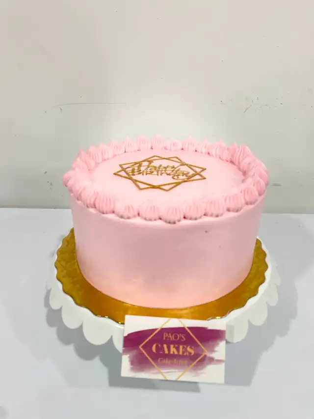 Pink pipping cake 20 servings