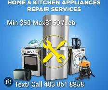 Appliance Repair: Washer & Dryer, Dishwasher, Fridge($50-$150)