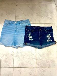 2 Pairs of Ripped Jean Shorts – Size Large – $5