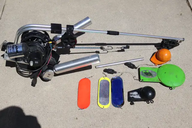 Big Jon downrigger and fishing rods