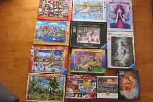 Casse-têtes 1000 pièces à vendre , manque morceaux voir photos.