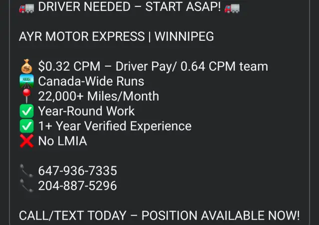 Driver Needed