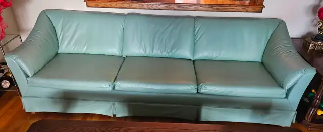 Divan et causeuse en cuir