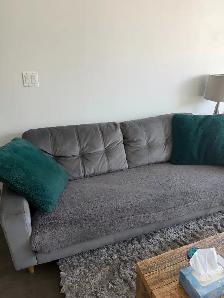 velvet grey couch - Photo 7