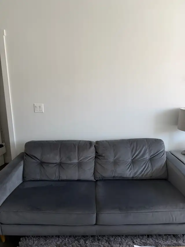 comfy grey sofa