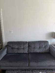 comfy grey sofa