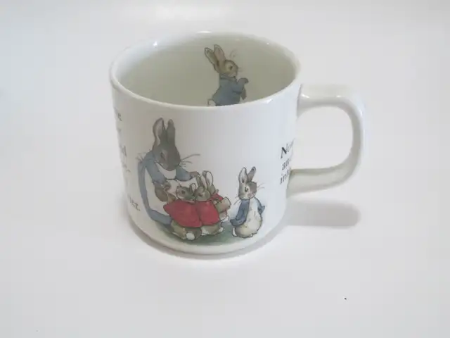 Wedgwood Peter Rabbit Mug 3in 'Once upon a time' Beatrix Potter