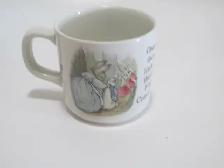 Wedgwood Peter Rabbit Mug 3in 'Once upon a time' Beatrix Potter - Photo 3