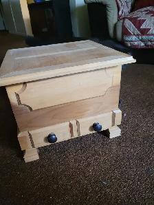 Hand crafted wooden chest