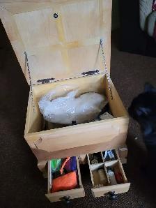 Hand crafted wooden chest - Photo 3