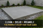 Concrete Work for Shed and Storage Foundations