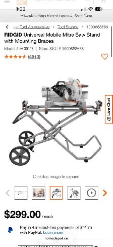 12’ Compound sliding mitre saw/stand - Photo 4