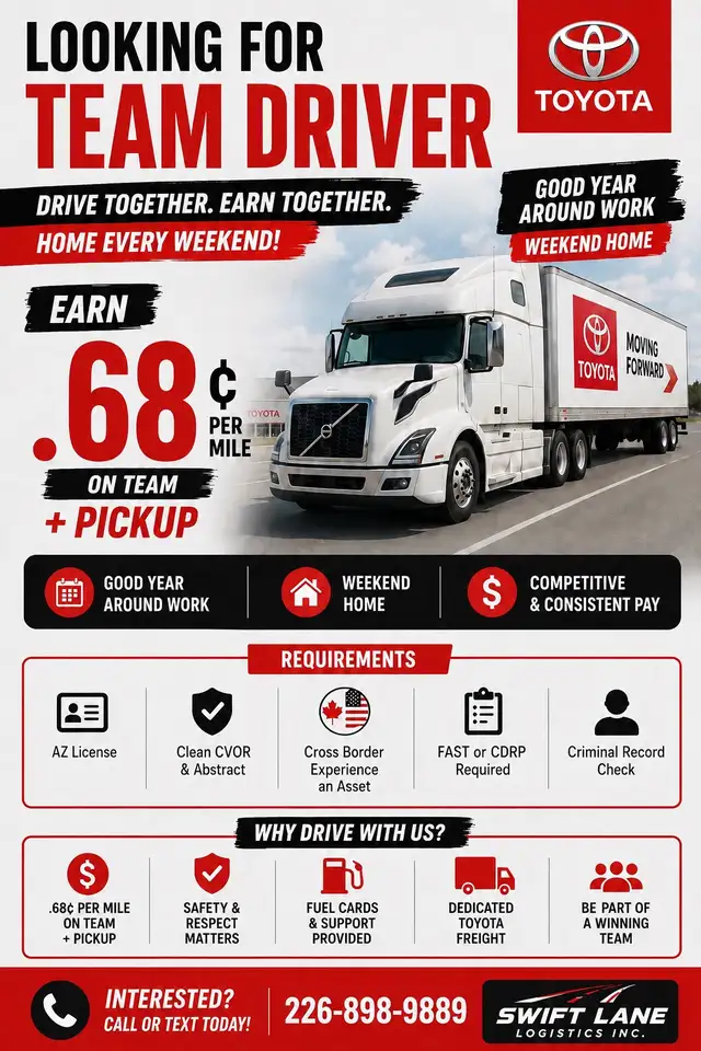 Team driver needed