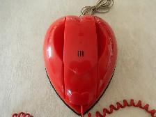 TÉLÉPHONE FIXE VINTAGE ROUGE. BV - Photo 2