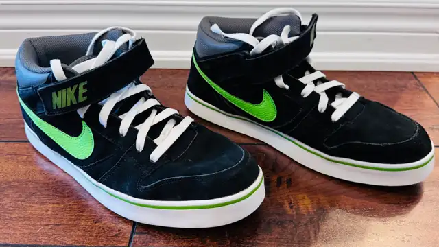 Men’s Nike 6.0 Mogan Mid 3 Black Volt Skate Shoes – Size 10