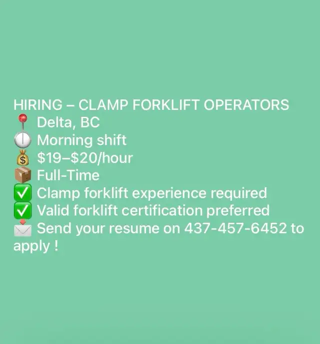 Forklift Operator