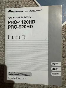 Pioneer Elite Plasma Television. 48"