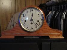 Bulova Mantle Clock made in Germany - 3-hole manual wind