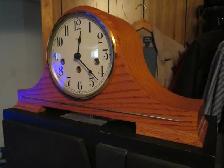 Bulova Mantle Clock made in Germany - 3-hole manual wind - Photo 2