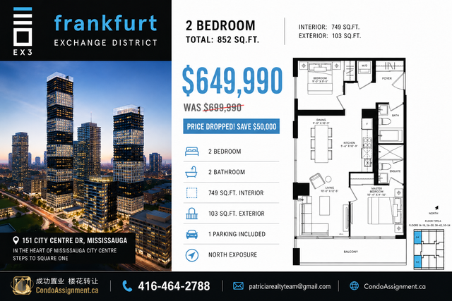 Exchange District III | $649,990 | 2 Bed   2 Bath
