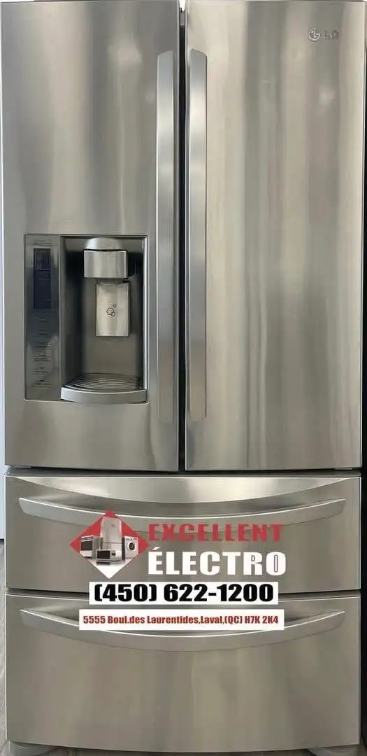 FRIGO INOX À 999$ TAXES INCLUSES