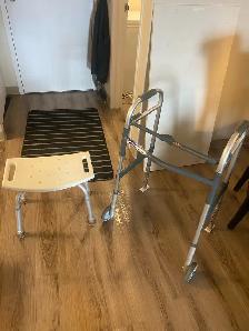 walker and shower chair