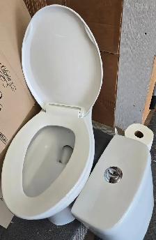 White Dual Flush Water Saver Toilet - Photo 2