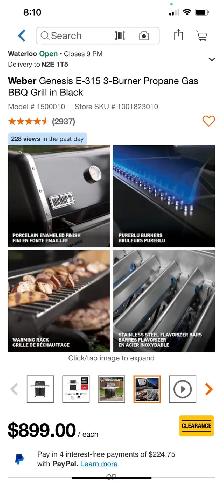 Weber Genesis E-315 3-Burner Propane Gas BBQ Grill in Black NEW - Photo 4