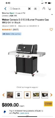 Weber Genesis E-315 3-Burner Propane Gas BBQ Grill in Black NEW - Photo 6