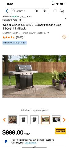 Weber Genesis E-315 3-Burner Propane Gas BBQ Grill in Black NEW - Photo 7