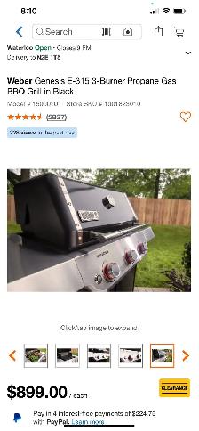 Weber Genesis E-315 3-Burner Propane Gas BBQ Grill in Black NEW - Photo 9