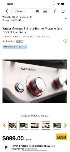 Weber Genesis E-315 3-Burner Propane Gas BBQ Grill in Black NEW - Photo 10