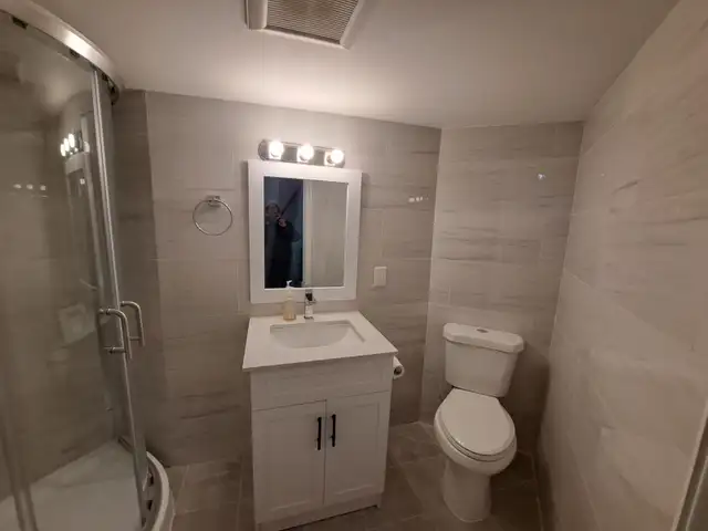 Single bed newly renovated basement unit for rent in Ajax