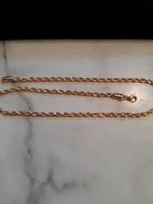NEW Lifetime replacement warranty PVD Gold Plated 4mm 18’’ Stain